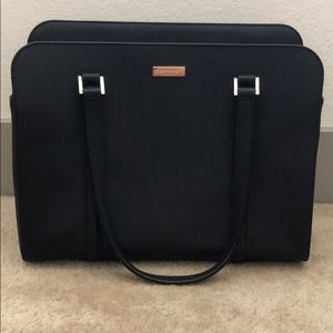 Black leather Kate Spade tote